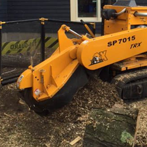 This gigantic stump had been an unsightly intrusion for years on an otherwise nicely kept property. Using our skill and specialized machinery, we removed it without a trace! You can maximize your planting space and ensure that no one trips over roots on your property with our stump grinding service. After grinding is complete, we can rake some material back over the stump area as mulch. Underground utility location may be required. Please contact us for details.